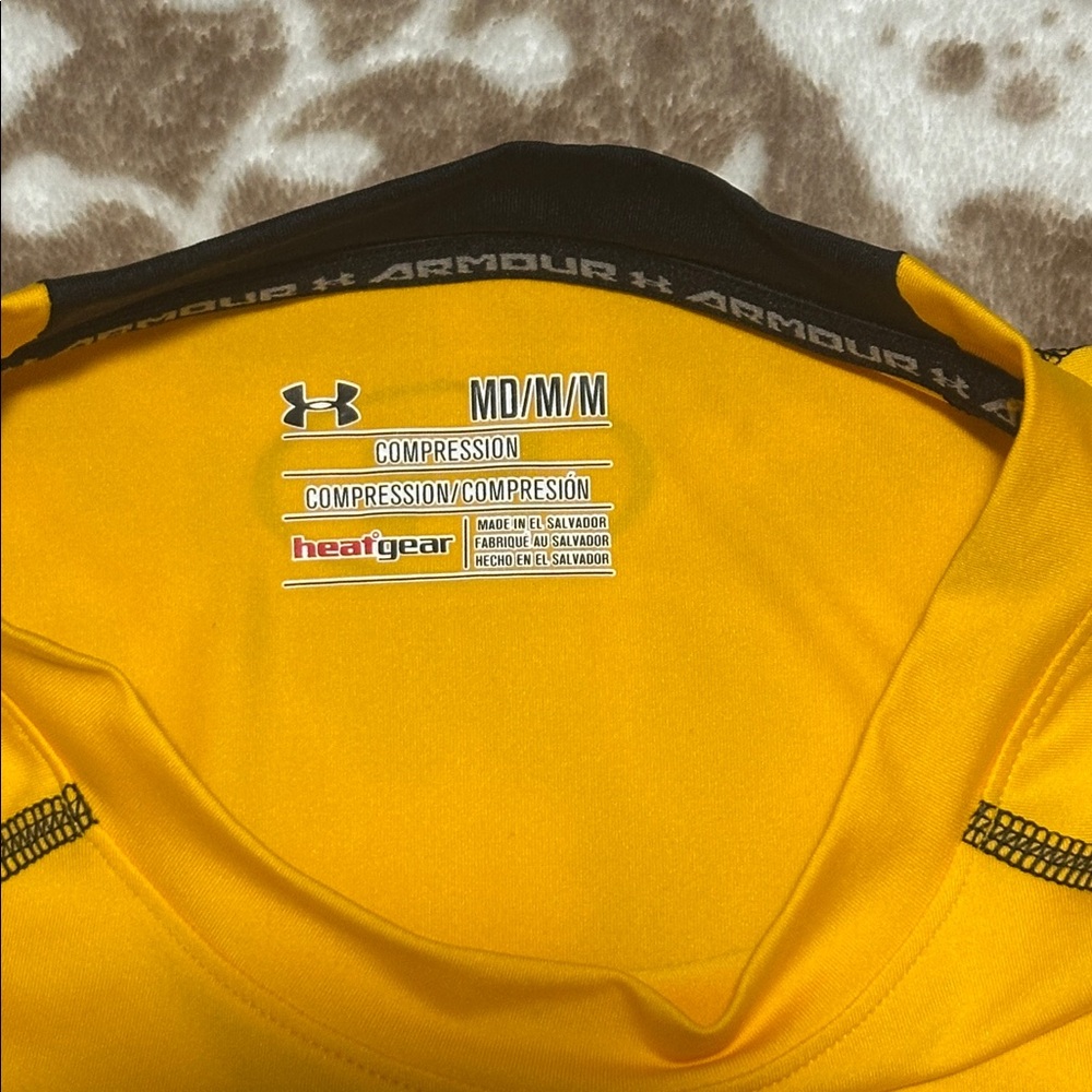 Under Armour Bright Yellow Compression Shirt - image 2
